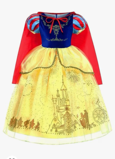 The fairest Snow White Princess Dress Disney inspired Halloween Costume Birthday Parties Dress up 