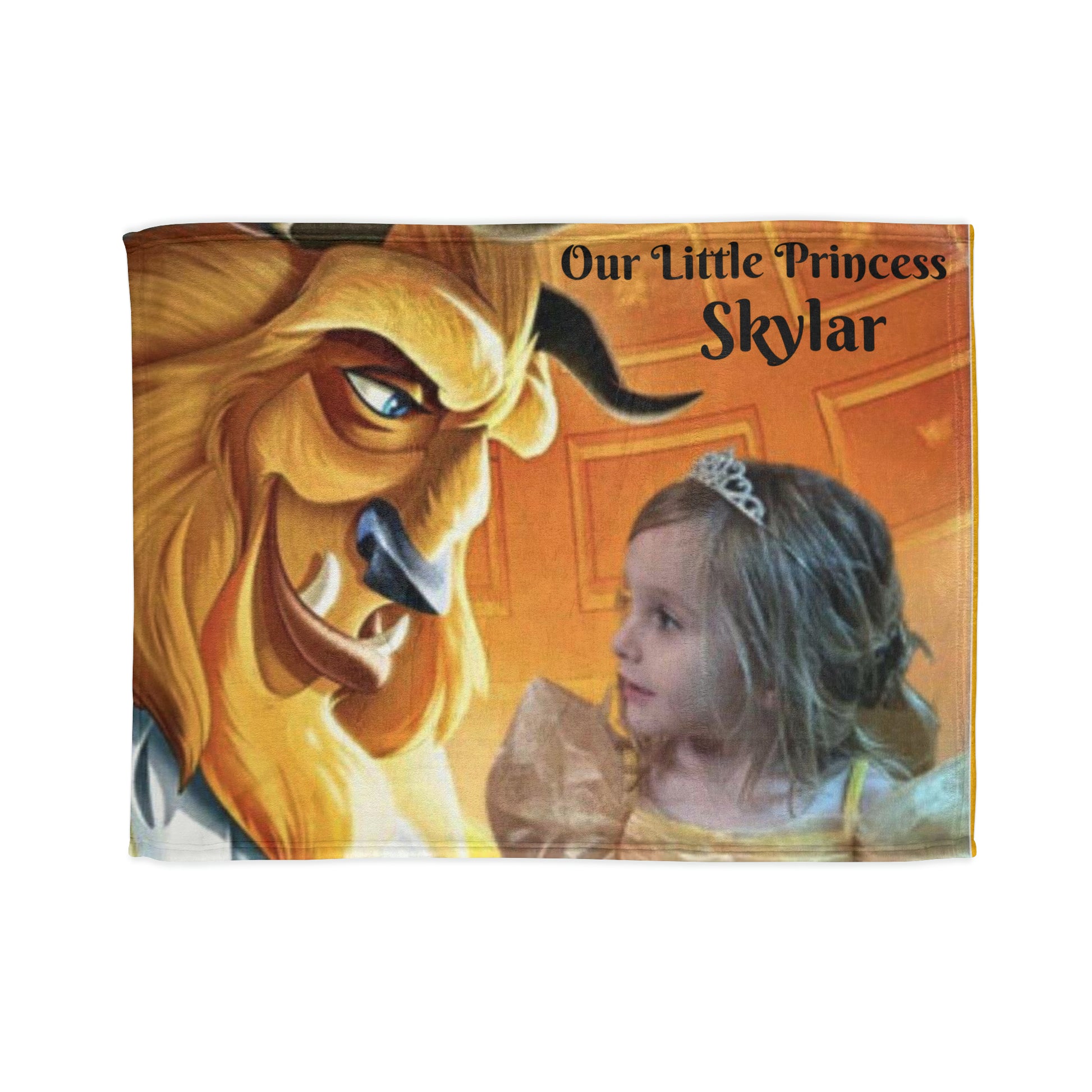 Personalized Princess Custom Blanket in 3 Sized Soft Polyester Blanket 