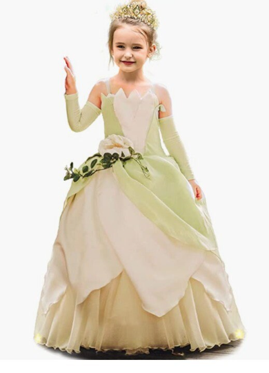 rincess Tiana disney inspired Fairy Princess Gown, The Princess and the Frog 