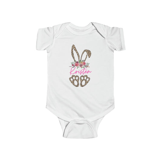 Personalized Happy Easter Infant Fine Jersey Bodysuit Family Easter Shirt 