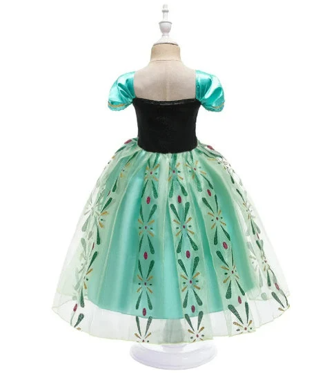 Anna Princess Dress from Frozen,Disney Princess, Anna Costume 5pc included 