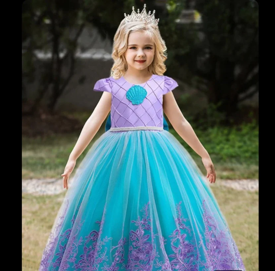 Beautiful Light Up Mermaid Costume Gown Disney inspired Princess Gown Girl Costume 