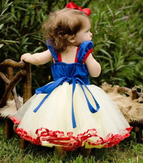 Beautiful Baby Snow White Costume, Princess Costume,Disney Halloween Tutu Costume 