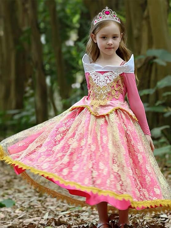 Beautiful Sleeping Beauty Aurora Costume Girl Halloween 