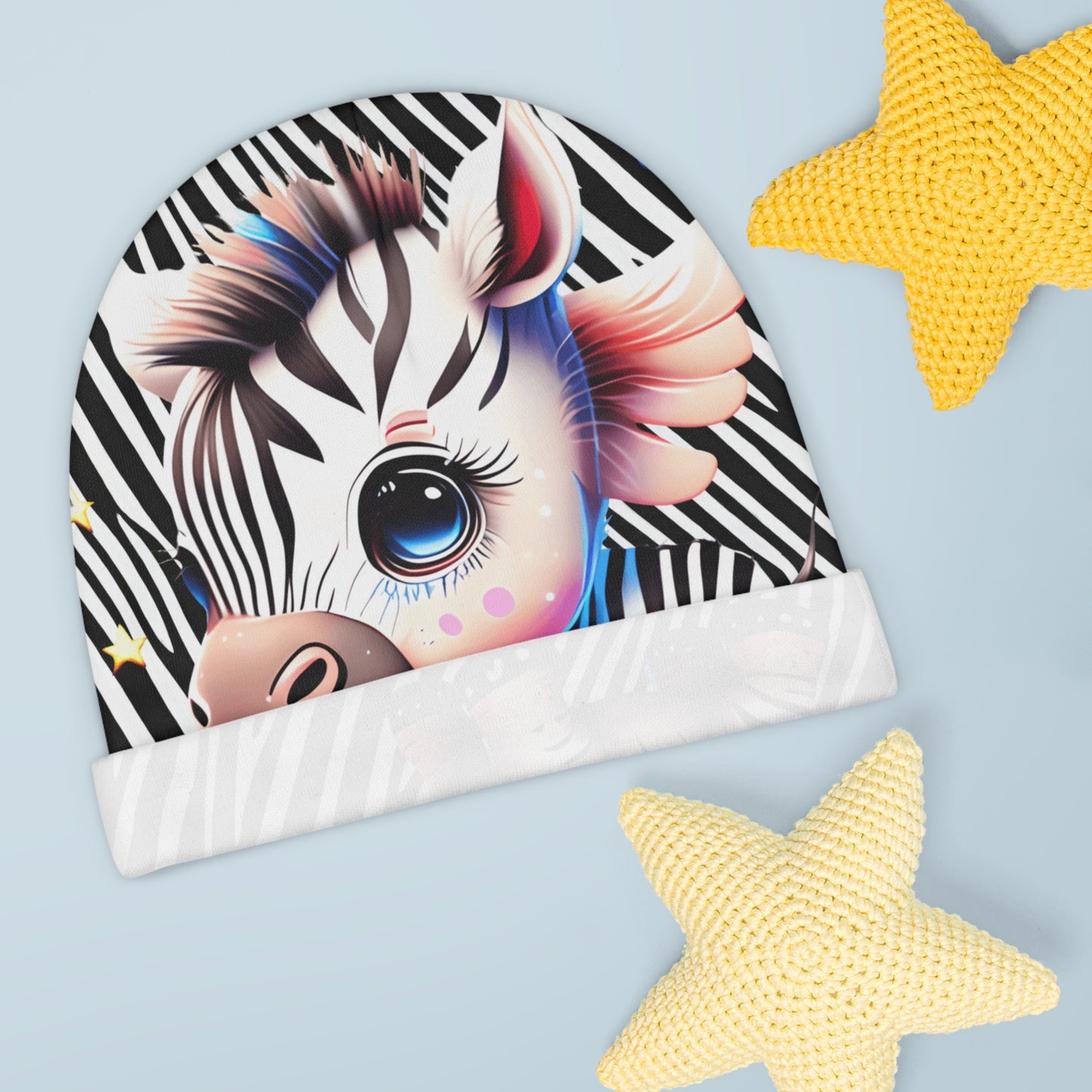 Cute Baby Zebra Beanie Baby Shower Unisex  Take home Baby Gift 