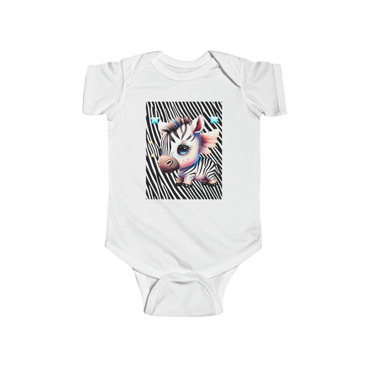 Cute Baby Zebra Infant Jersey Bodysuit Baby shower Gift, Take Home Baby Gift 