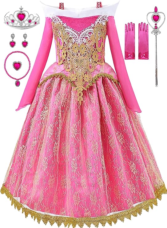 Beautiful Sleeping Beauty Aurora Costume Girl Halloween 