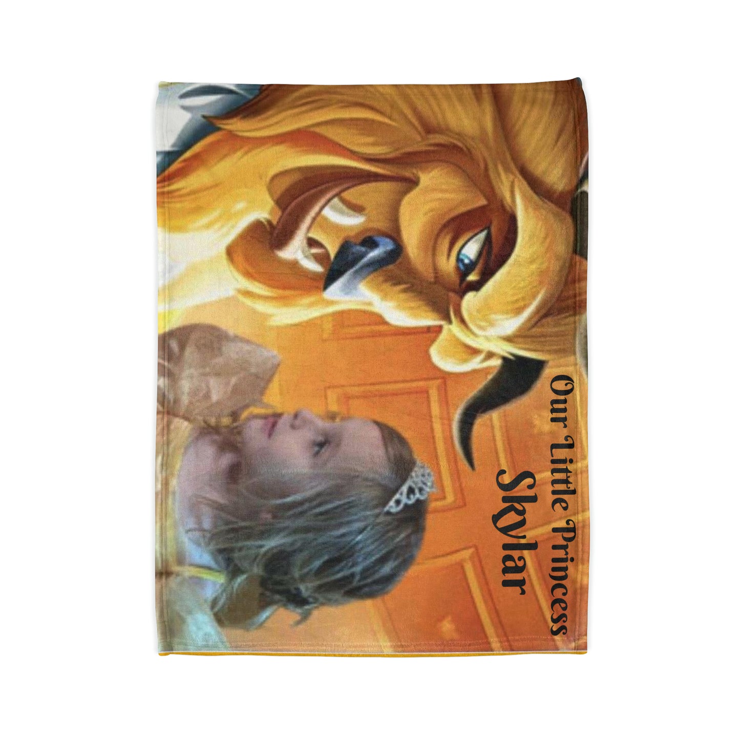 Personalized Princess Custom Blanket in 3 Sized Soft Polyester Blanket 