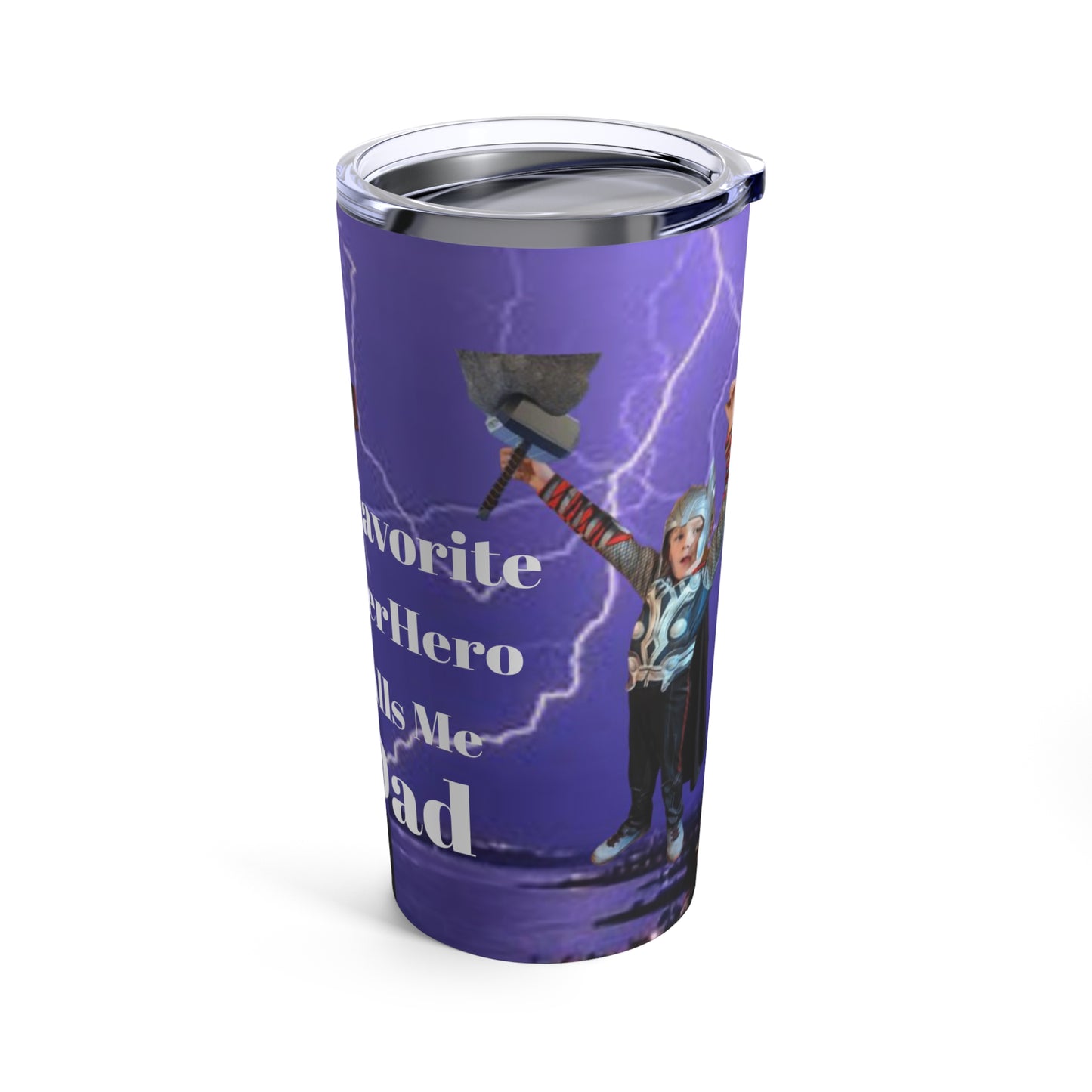 Personalized Dad tumbler My Favorite Super Hero Calls me Dad Tumbler 20oz 