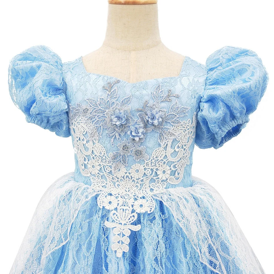 Disney Inspired Cinderella Gown Girl Costume Halloween Costume 