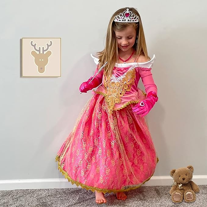 Beautiful Sleeping Beauty Aurora Costume Girl Halloween 