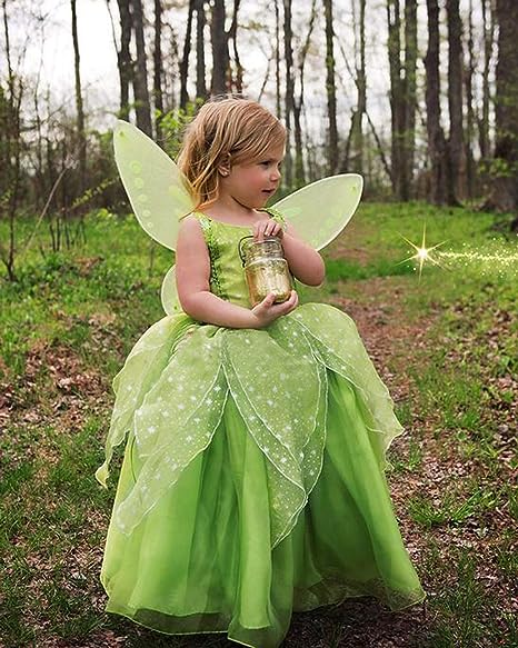 Magical Tinker Bell Costume with Wings Fairy Halloween Costume 