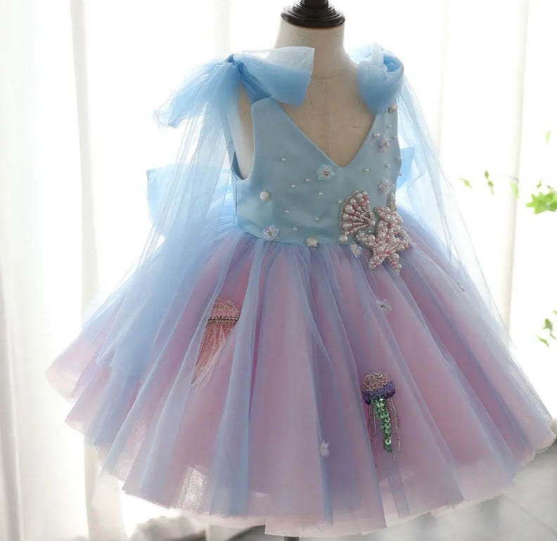 Unique Under the Sea Ariel inspired pageant dress.,Birthday Dress, Flower Girl Dress&nbsp; 