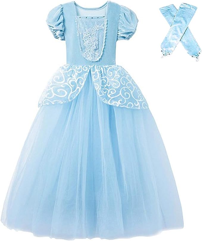 Gorgeous Cinderella Disney inspired Costume for Girls pageants Parties 