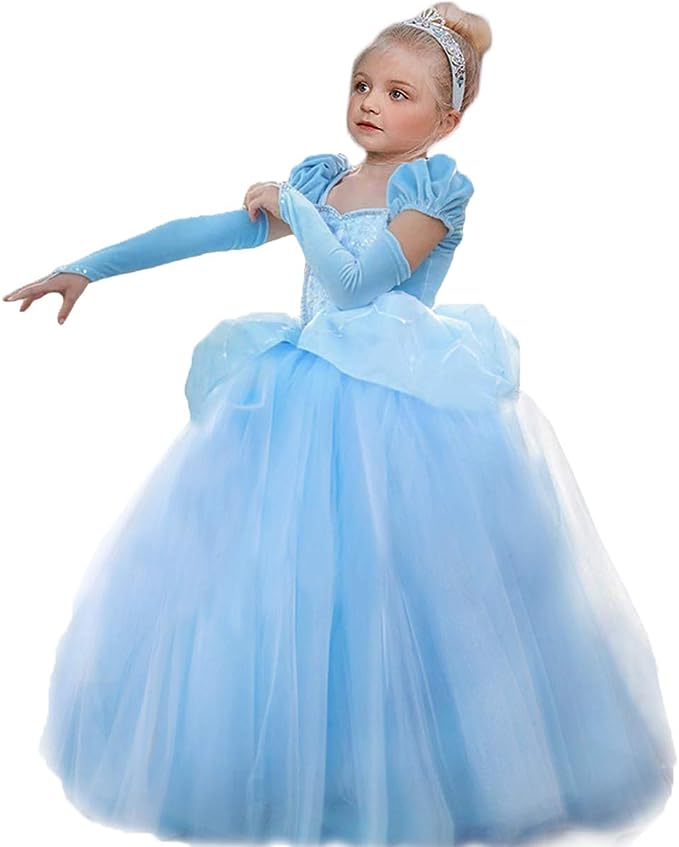 Gorgeous Cinderella Disney inspired Costume for Girls pageants Parties 