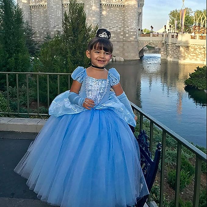 Gorgeous Cinderella Disney inspired Costume for Girls pageants Parties 