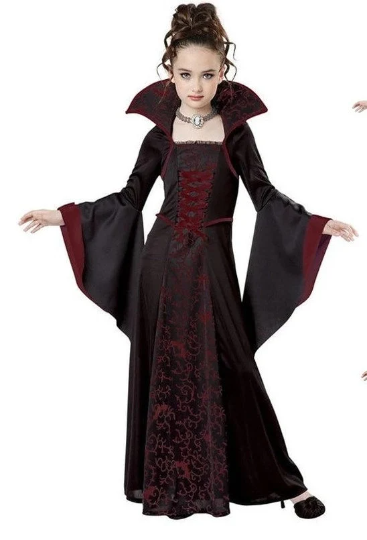 Gorgeous Vampire Costume for Girls, Dracula's Daughter, ,Medieval Costume 