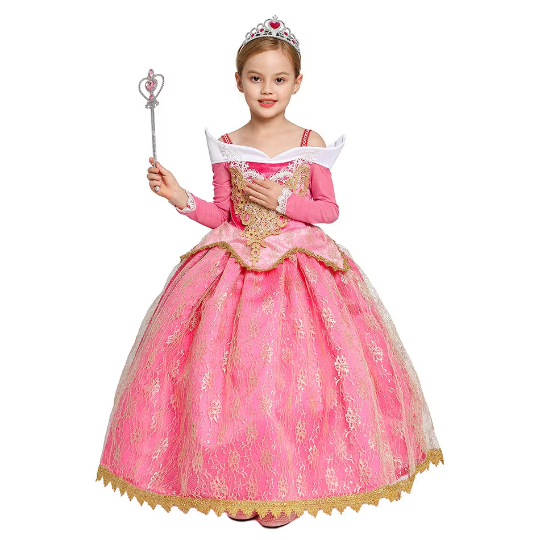 Beautiful Sleeping Beauty Aurora Costume Girl Halloween 