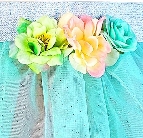 Beautiful Fairy Costume with delicate Glitter and Flower Tutu . 