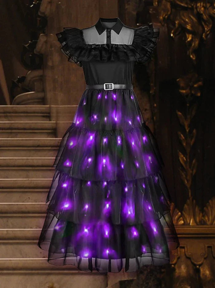 Wednesday Addams light up Costume  Dancing Addams Family  halloween Costume 